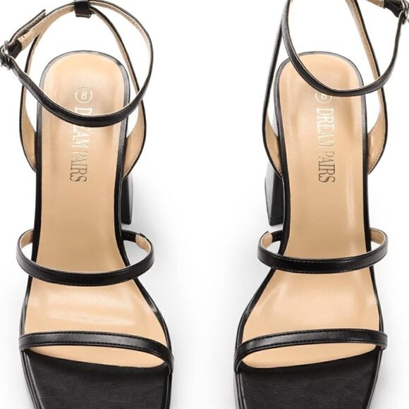Dream Pairs Chunky Heeled Ankle Strap Sandal- Square Open Toe Y2K style Block - Picture 11 of 12